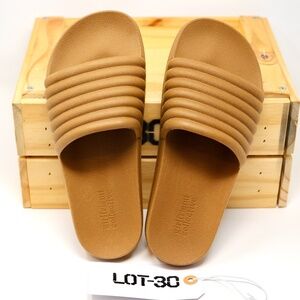 Girlfriend Collective Tan Slide Sandals